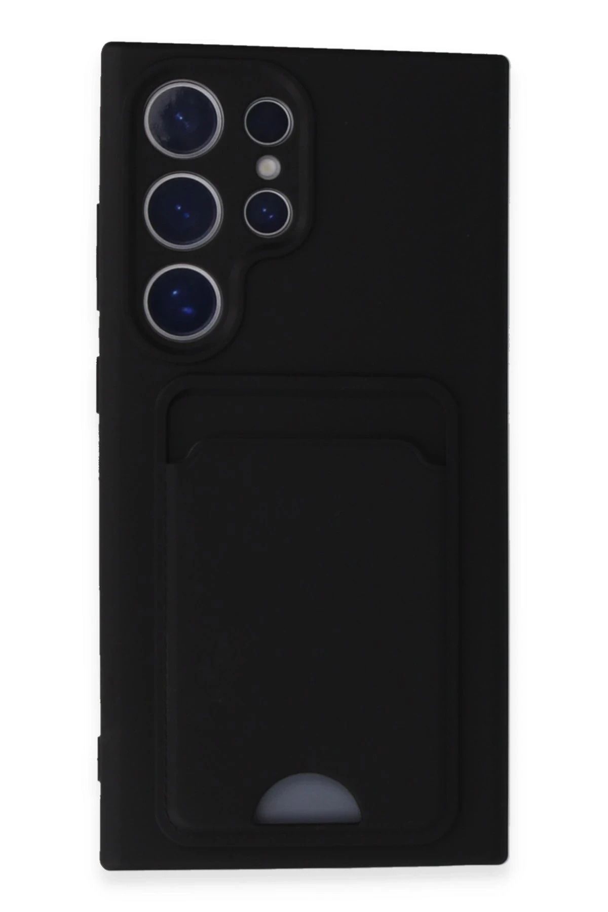 NewFace Samsung Galaxy S24 Ultra Kılıf Kelvin Kartvizitli Silikon - Siyah JOJUA