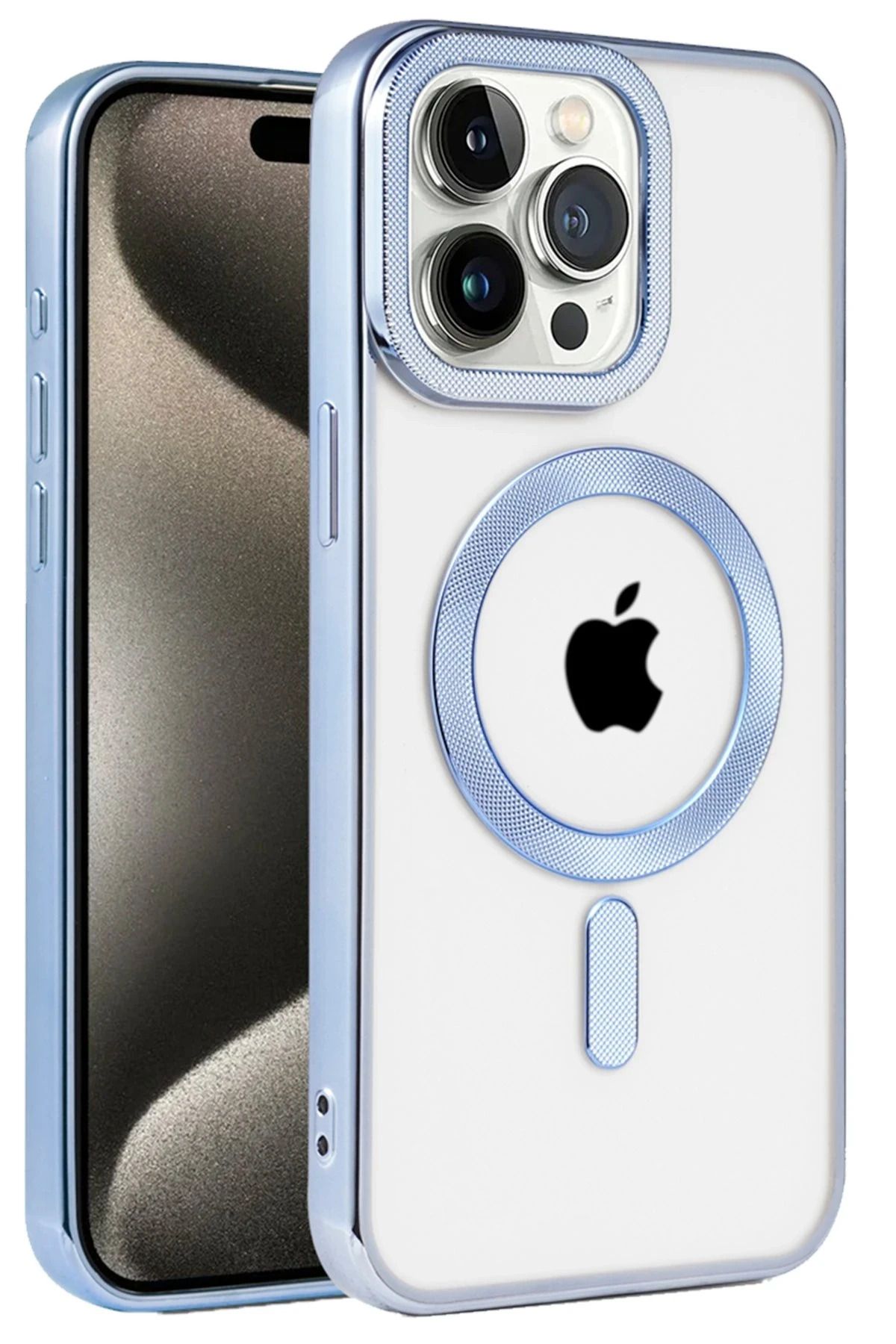 NewFace iPhone 14 Pro Kılıf Kronos Magsafe Kapak - Sierra Blue BSTMY