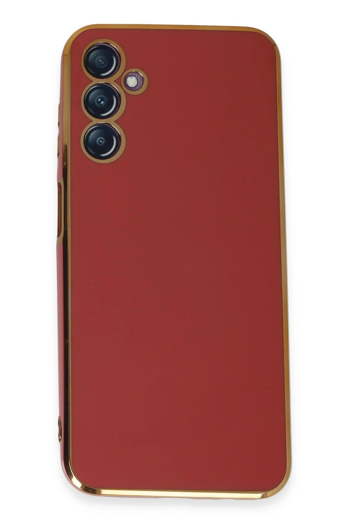 NewFace Samsung Galaxy M14 5G Kılıf Volet Silikon - Kırmızı HNZRN