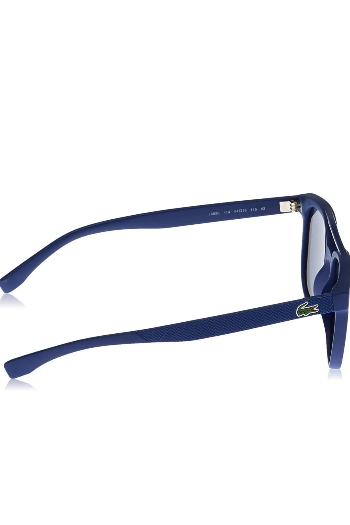 Lacoste-Matte Navy Blue Rectangle Sunglasses L883S 414 Size 54 3