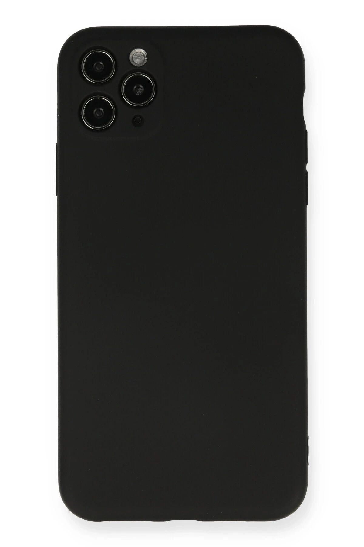 NewFace iPhone 11 Pro Max Kılıf Nano içi Kadife Silikon - Siyah BSTMY
