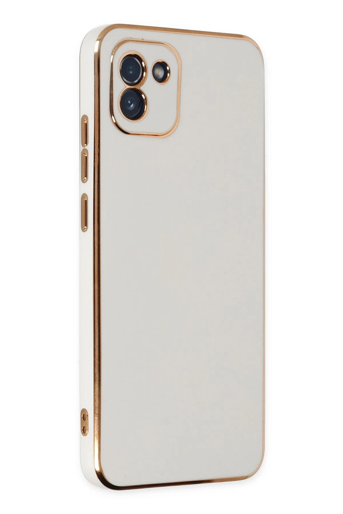 NewFace Samsung Galaxy A03 Kılıf Volet Silikon - Beyaz LZWDR
