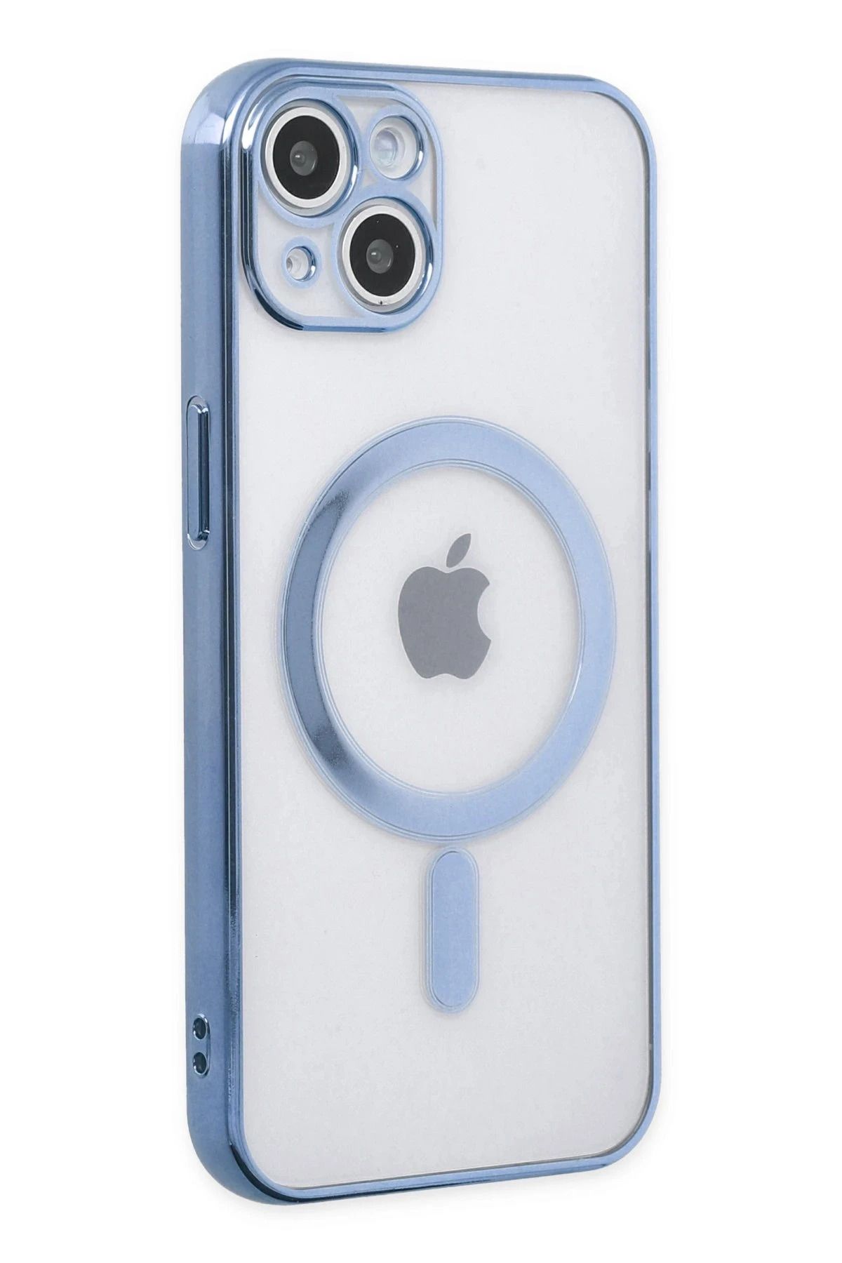 NewFace iPhone 14 Plus Kılıf Magneticsafe Lazer Silikon - Sierra Blue HNZRN