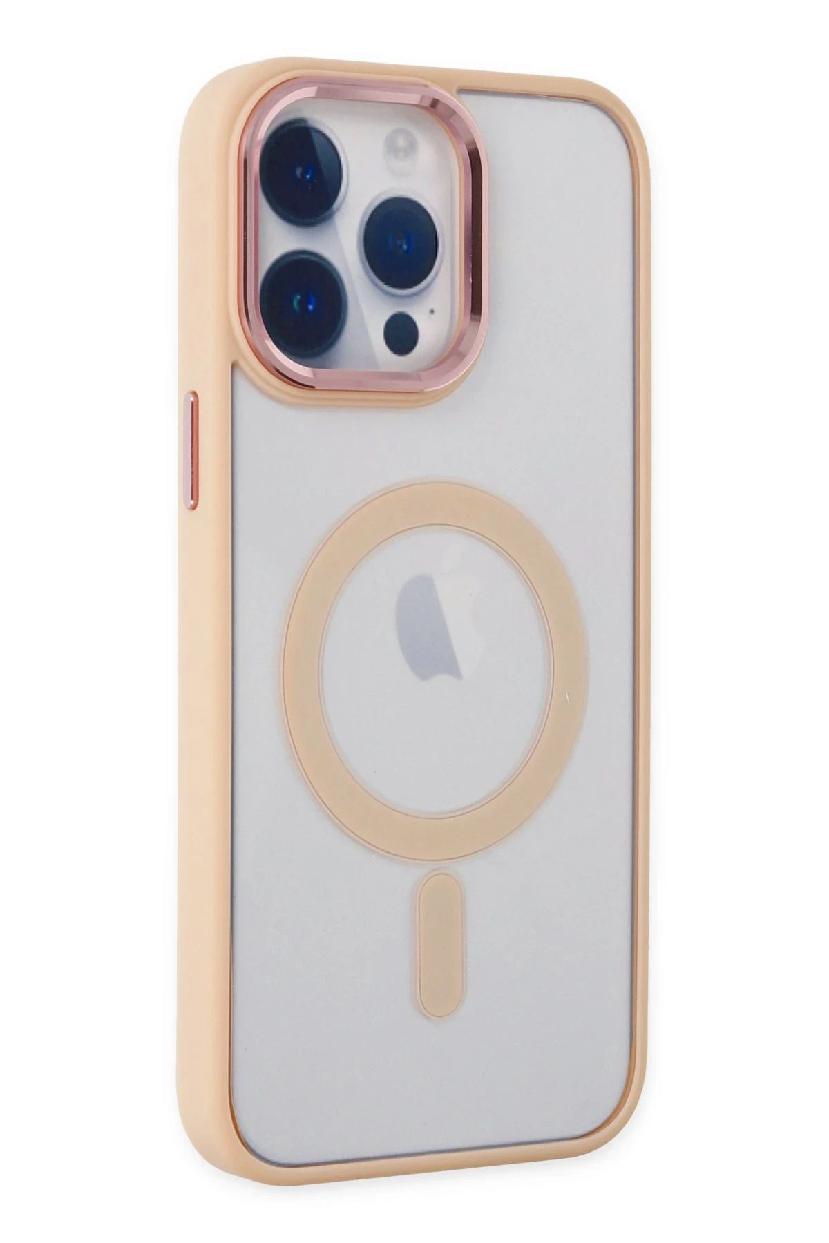 NewFace iPhone 14 Pro Kılıf Room Magneticsafe Silikon - Pudra BSTMY