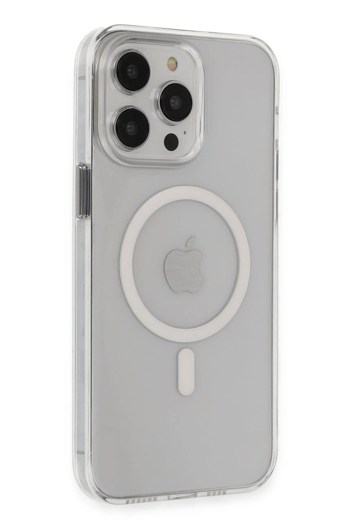 NewFace iPhone 15 Pro Max Kılıf Tron Şeffaf Magsafe Kapak - Şeffaf BSTMY
