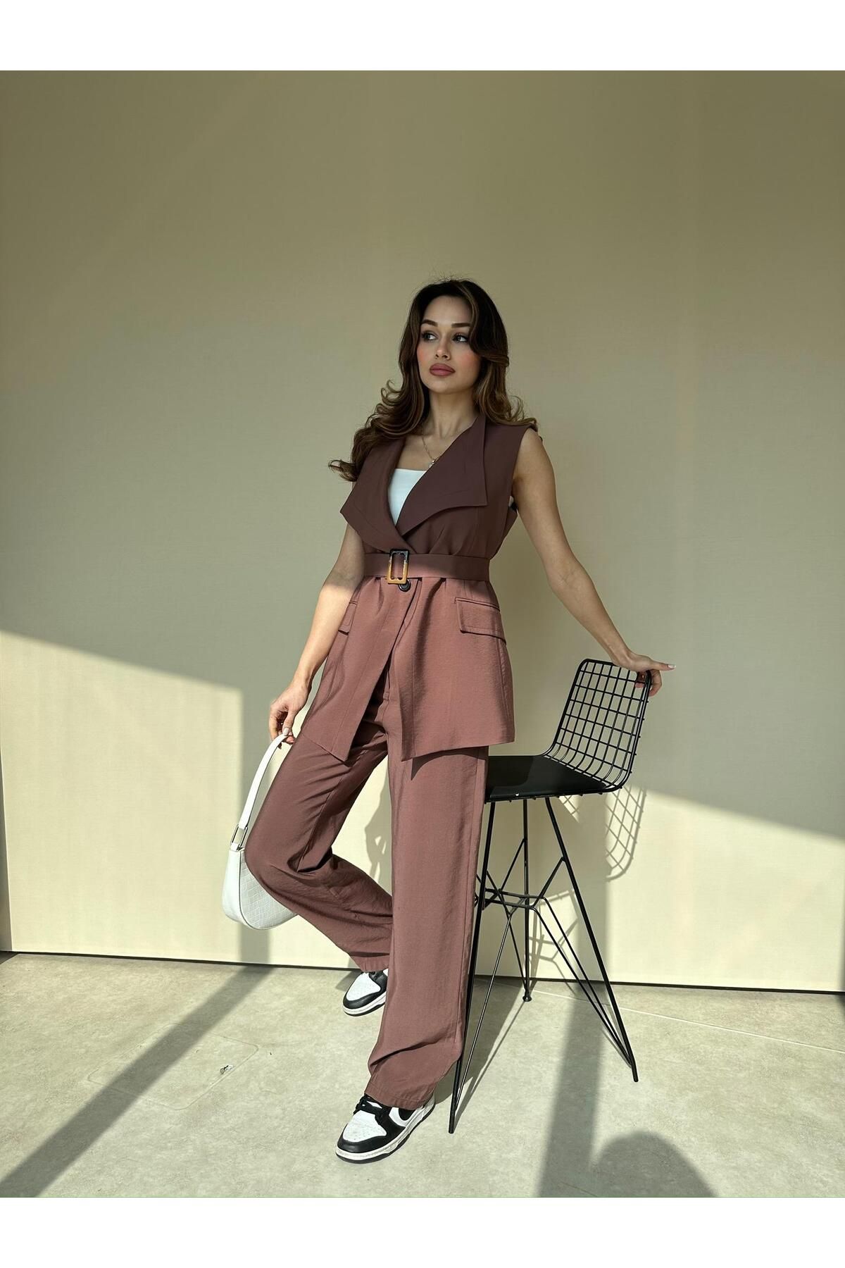 Mooi Butik ROSİNA Takım 6775 - Acı Kahve