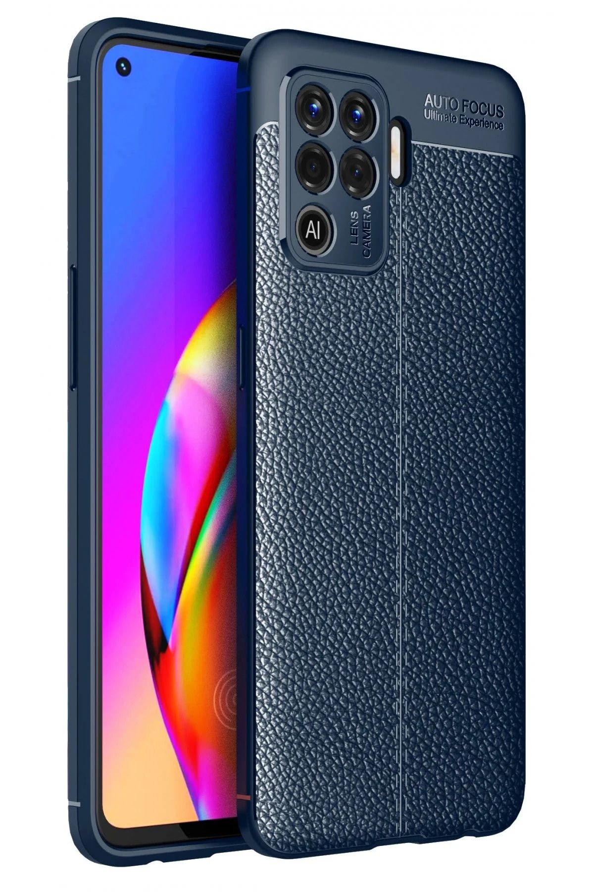 NewFace Reno 5 Lite Kılıf Auto Focus Kapak - Lacivert NRMSA