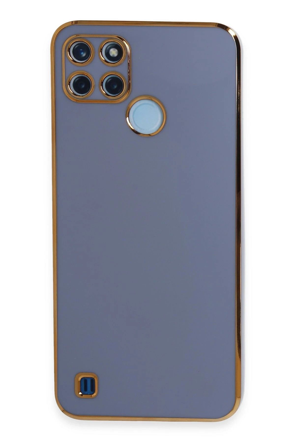 NewFace Realme C25Y Kılıf Volet Silikon - Mavi JOJUA