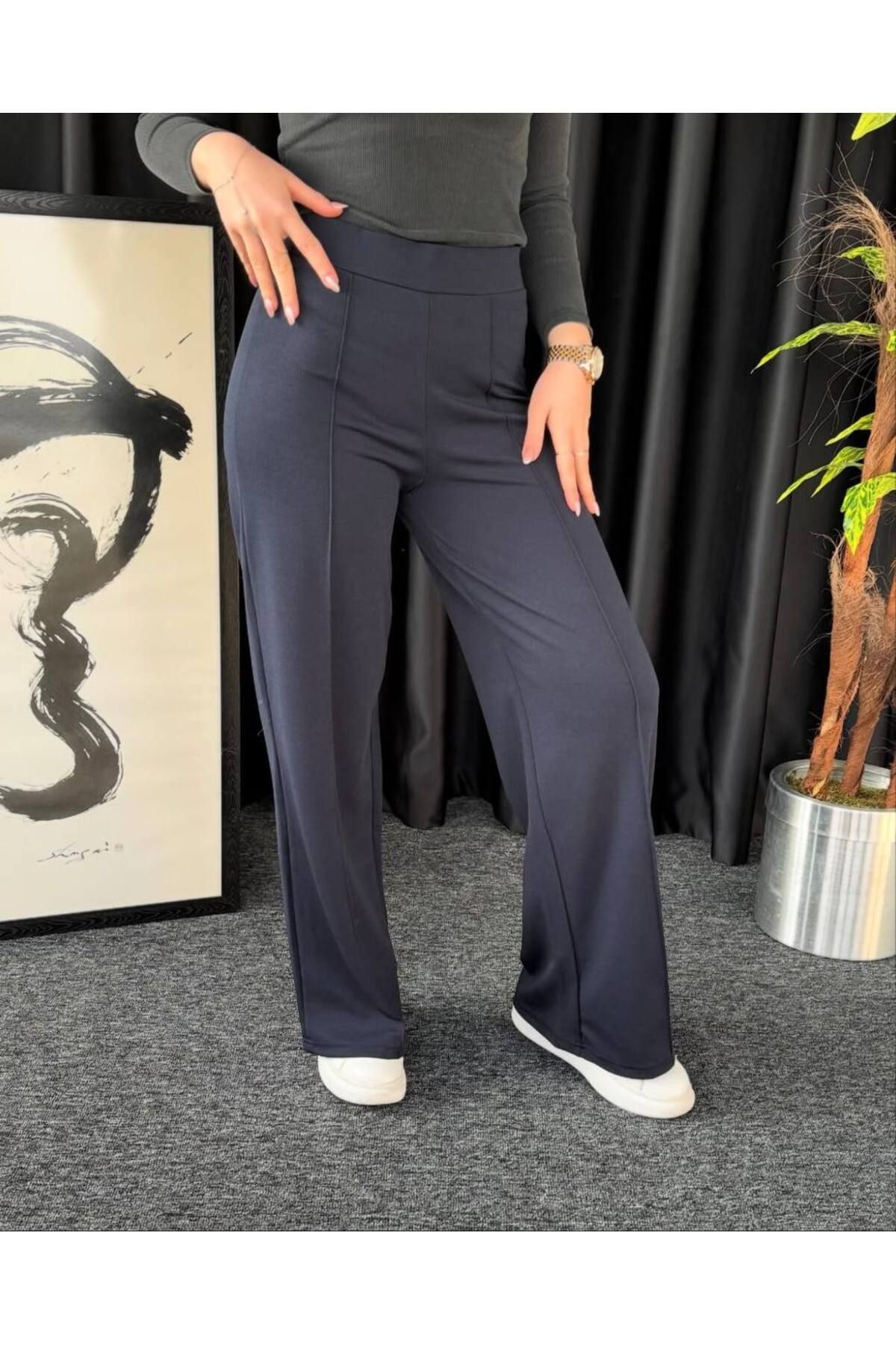VOGUEMET ✅ Kadın Çımalı Pantolon - Beli Lastikli, Günlük Kullanım İçin İdeal
