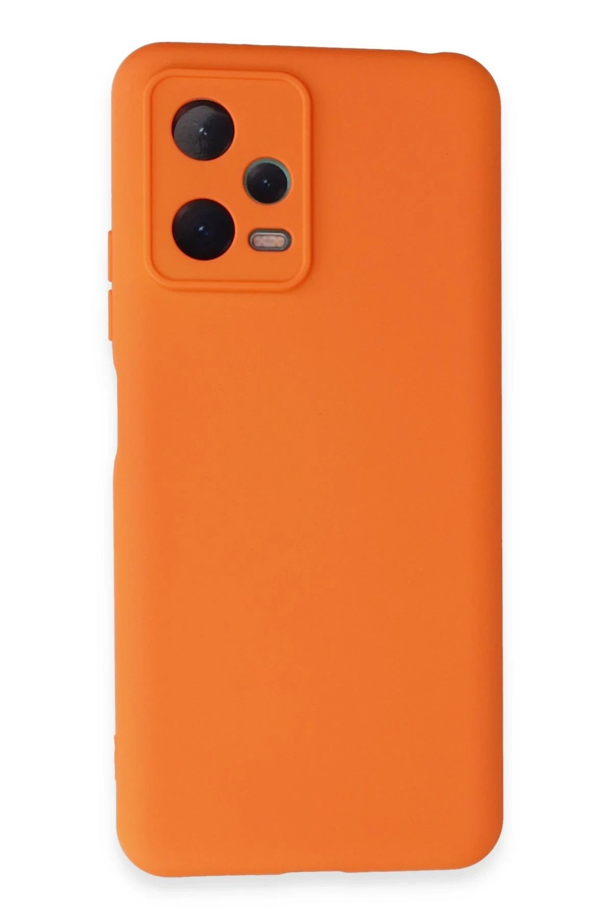 cepmoda REDMİ NOTE 12 5G / POCO X5 5G - Uyumlu Telefon Kılıfı - Lansman, iÇi Süet/Kadife, Soft - TURUNCU