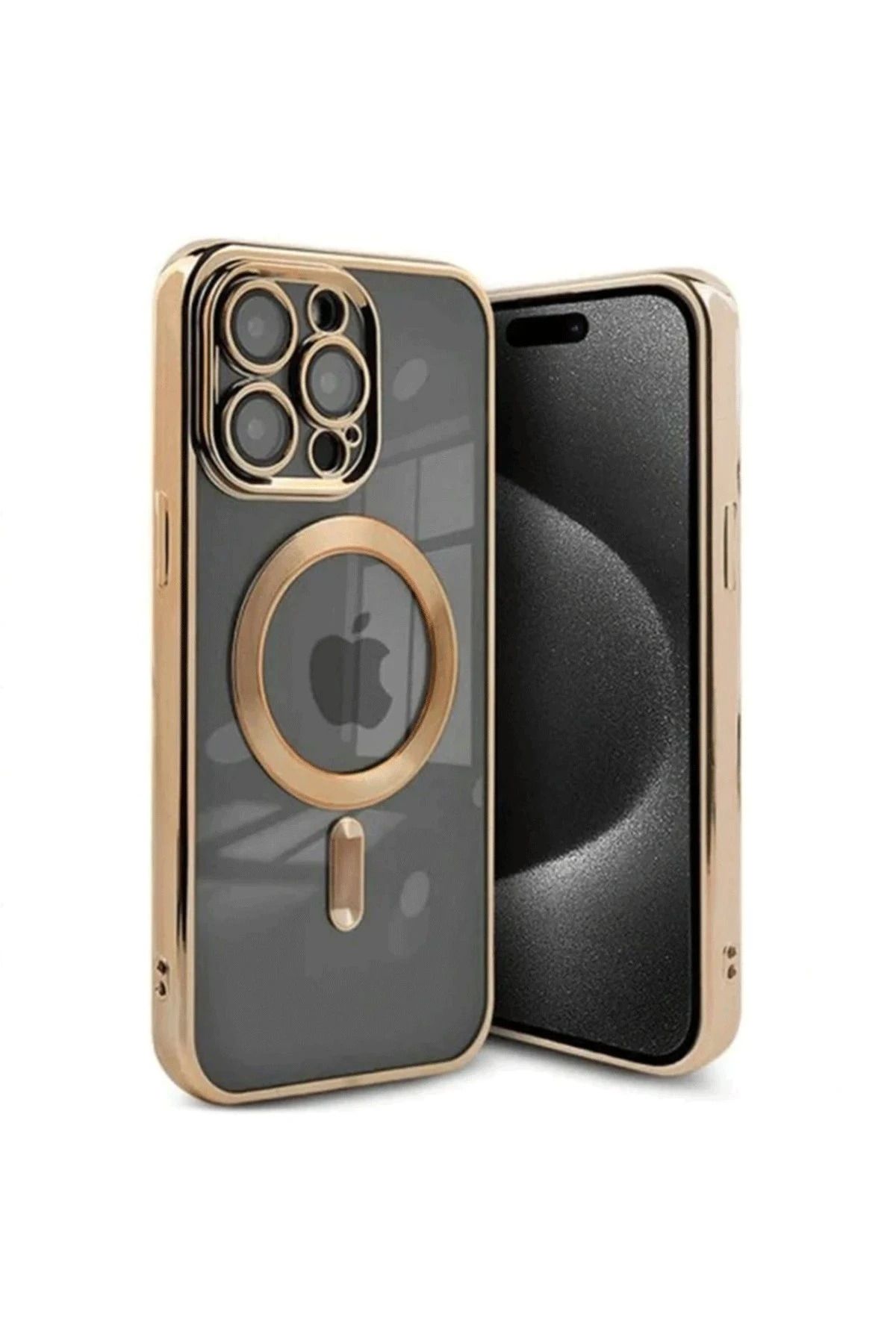 NewFace iPhone 15 Pro Kılıf Kross Magneticsafe Kapak - Gold JOJUA
