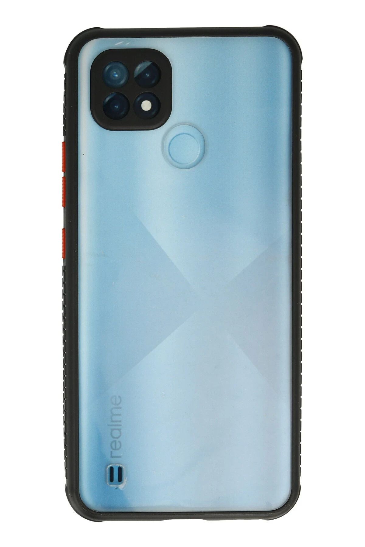 NewFace Realme C21 Kılıf Miami Şeffaf Silikon - Siyah NRMSA