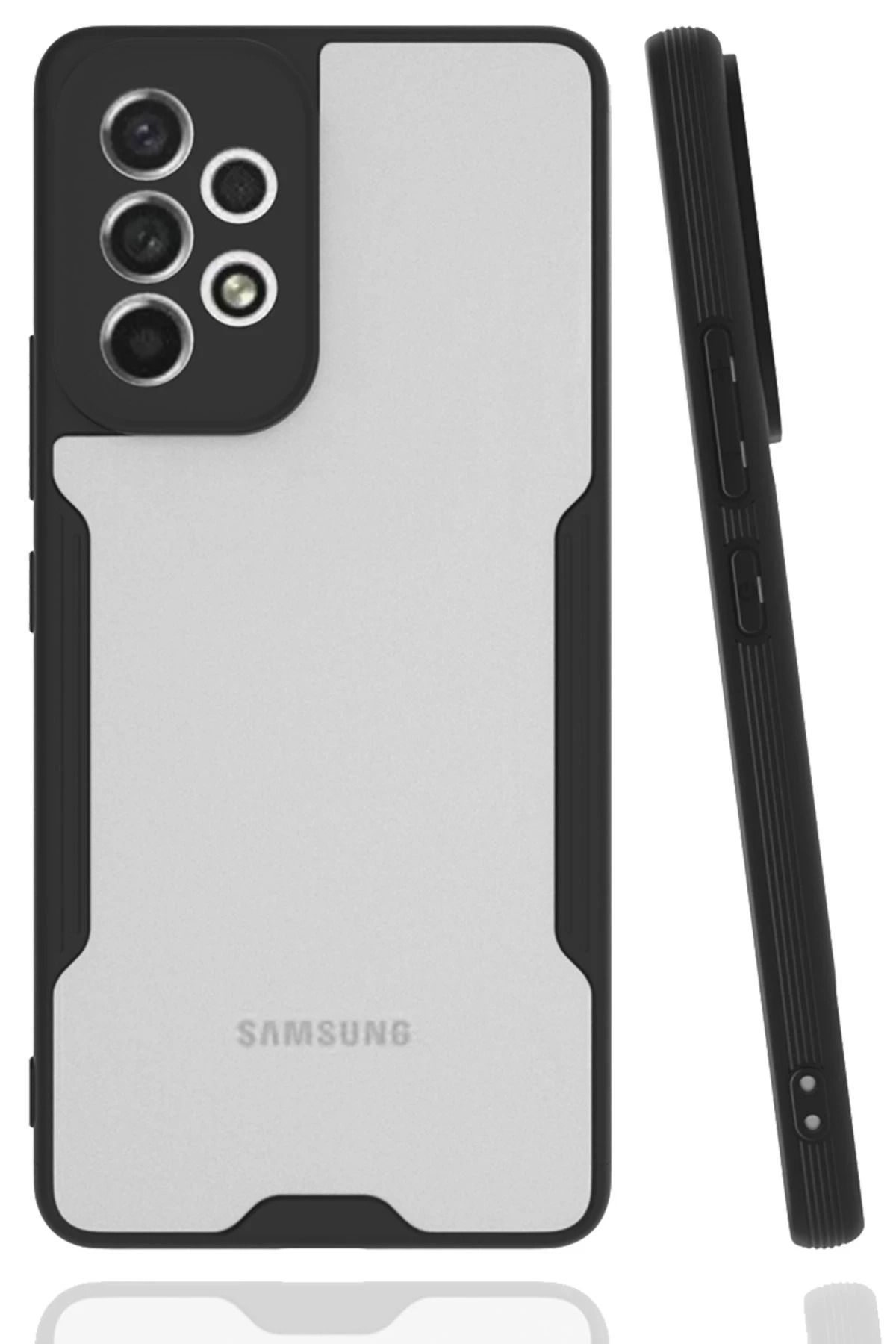 NewFace Samsung Galaxy A33 5G Kılıf Platin Silikon - Siyah LZWDR