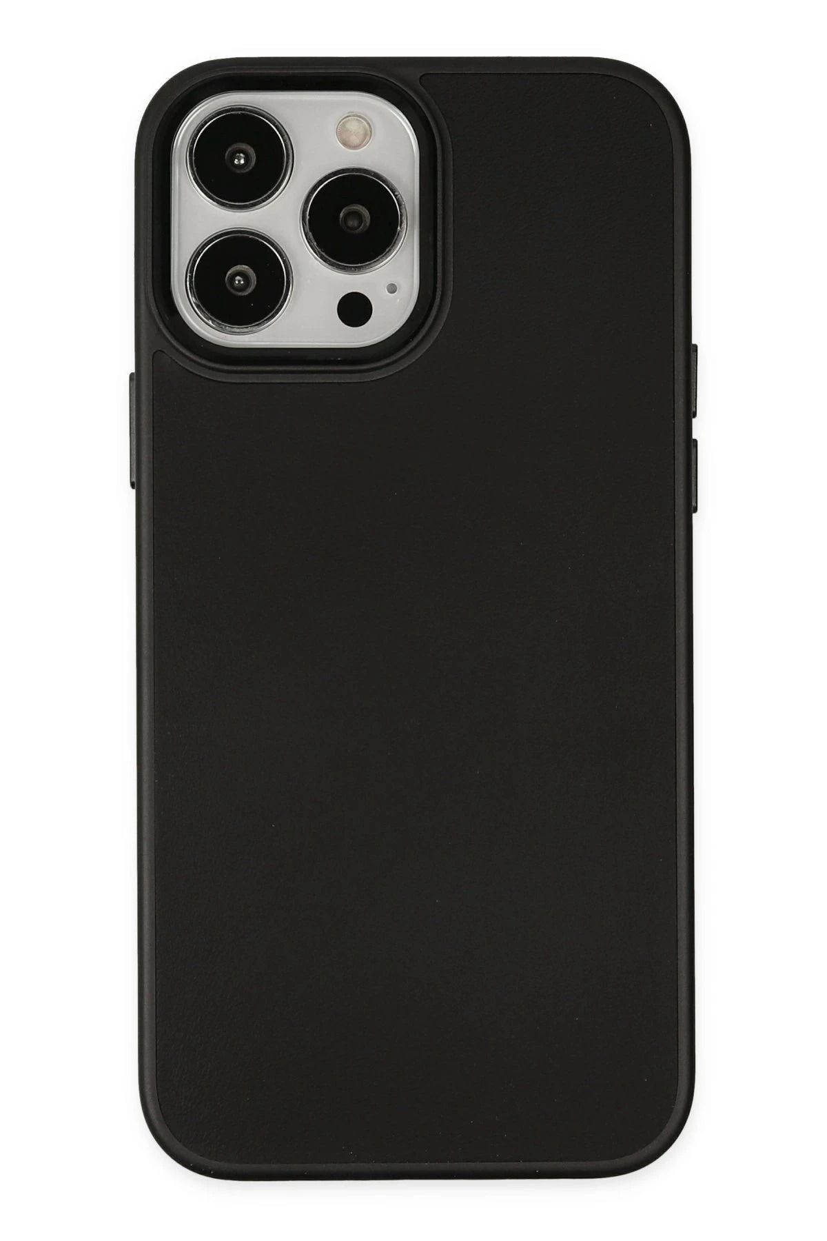 NewFace iPhone 13 Pro Kılıf Asya Deri Silikon - Siyah INSLM