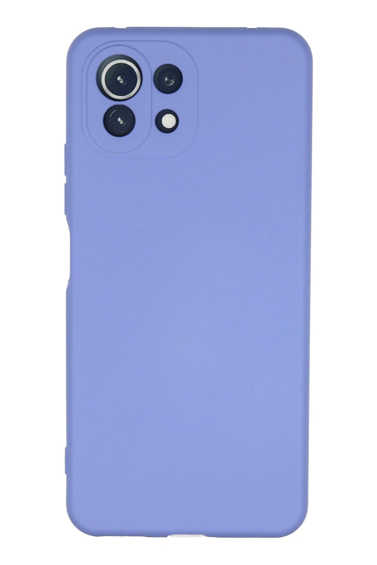 NewFace Xiaomi Mİ 11 Lite Kılıf Nano içi Kadife Silikon - Lila NRMSA