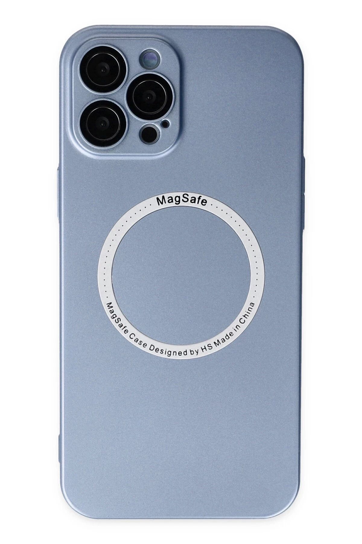 NewFace iPhone 12 Pro Kılıf Jack Magneticsafe Lens Silikon - Sierra Blue JOJUA