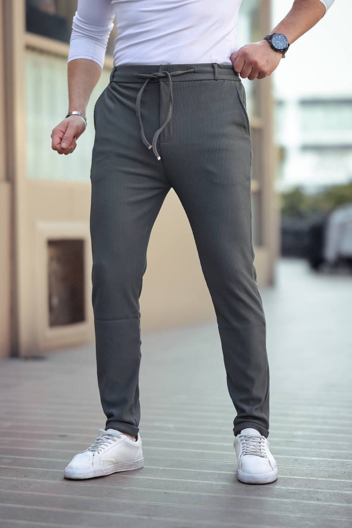 MODA JAMBER KLASİK DÜĞMELİ BAĞCIK DETAYLI BAGGY