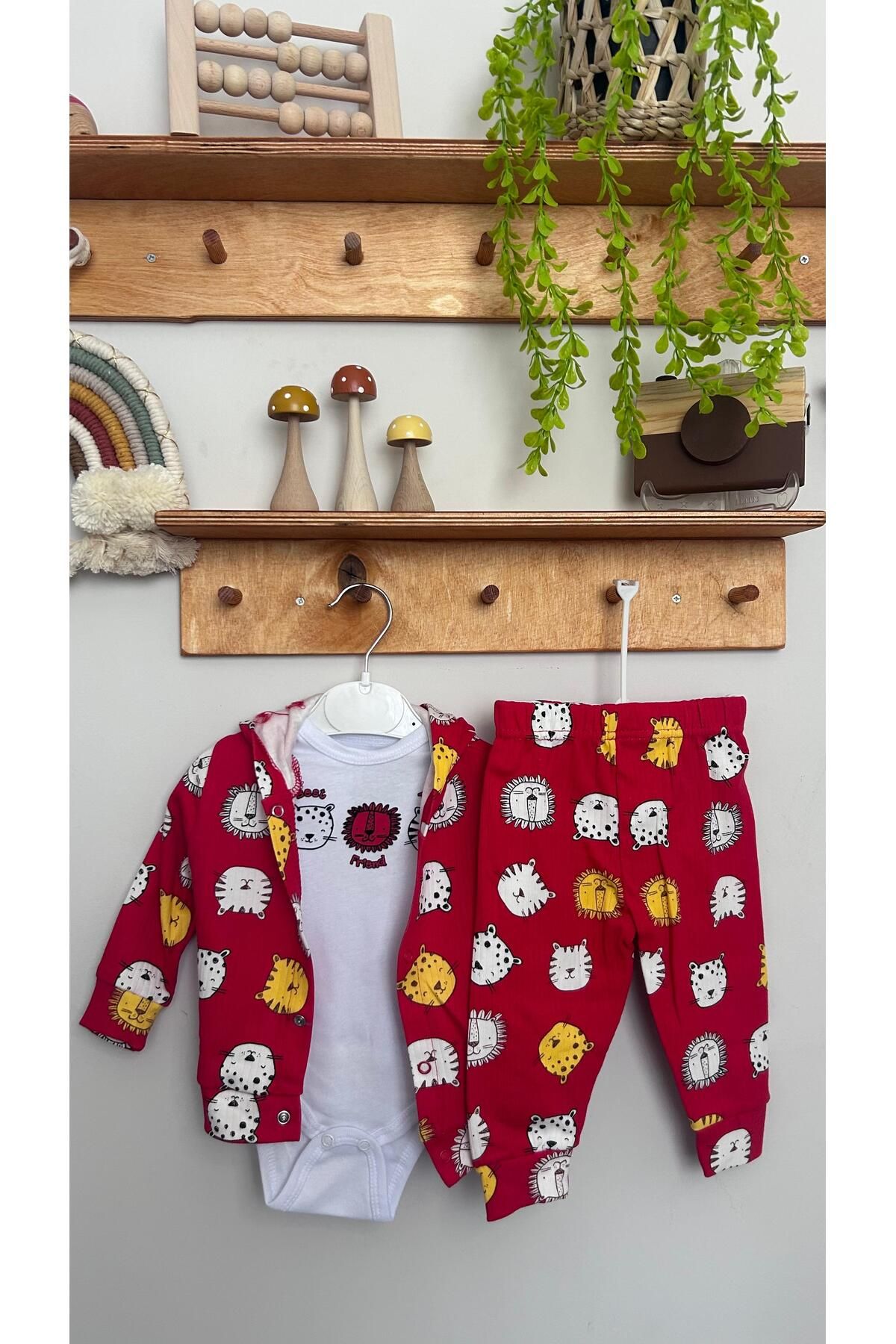 Rila Collection Bebek Erkek Kapşonlu 3'Lü Takım
