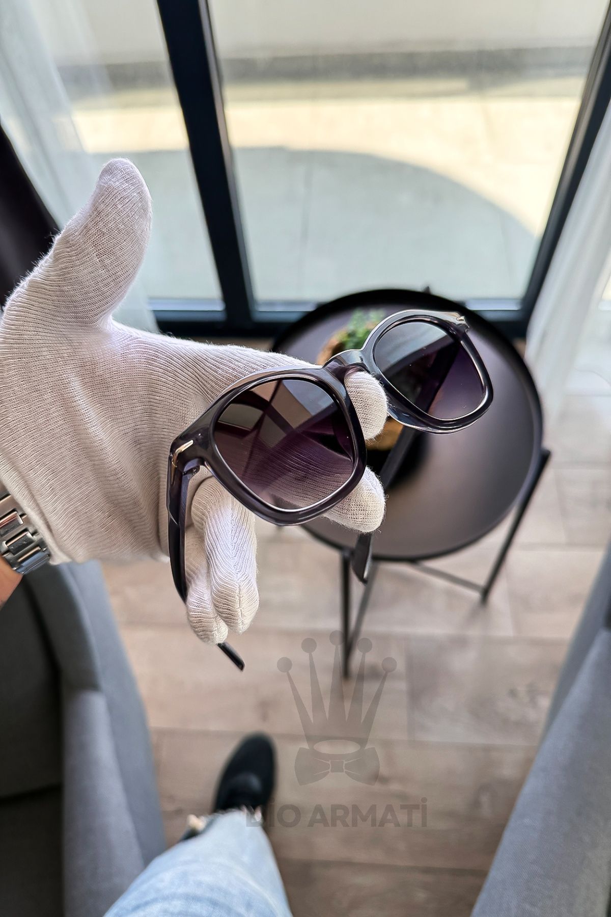 Dio Armati Güneş Gözlüğü Kadın & Erkek Uv400 Cam Ce Belgeli Bej Unisex Model-53