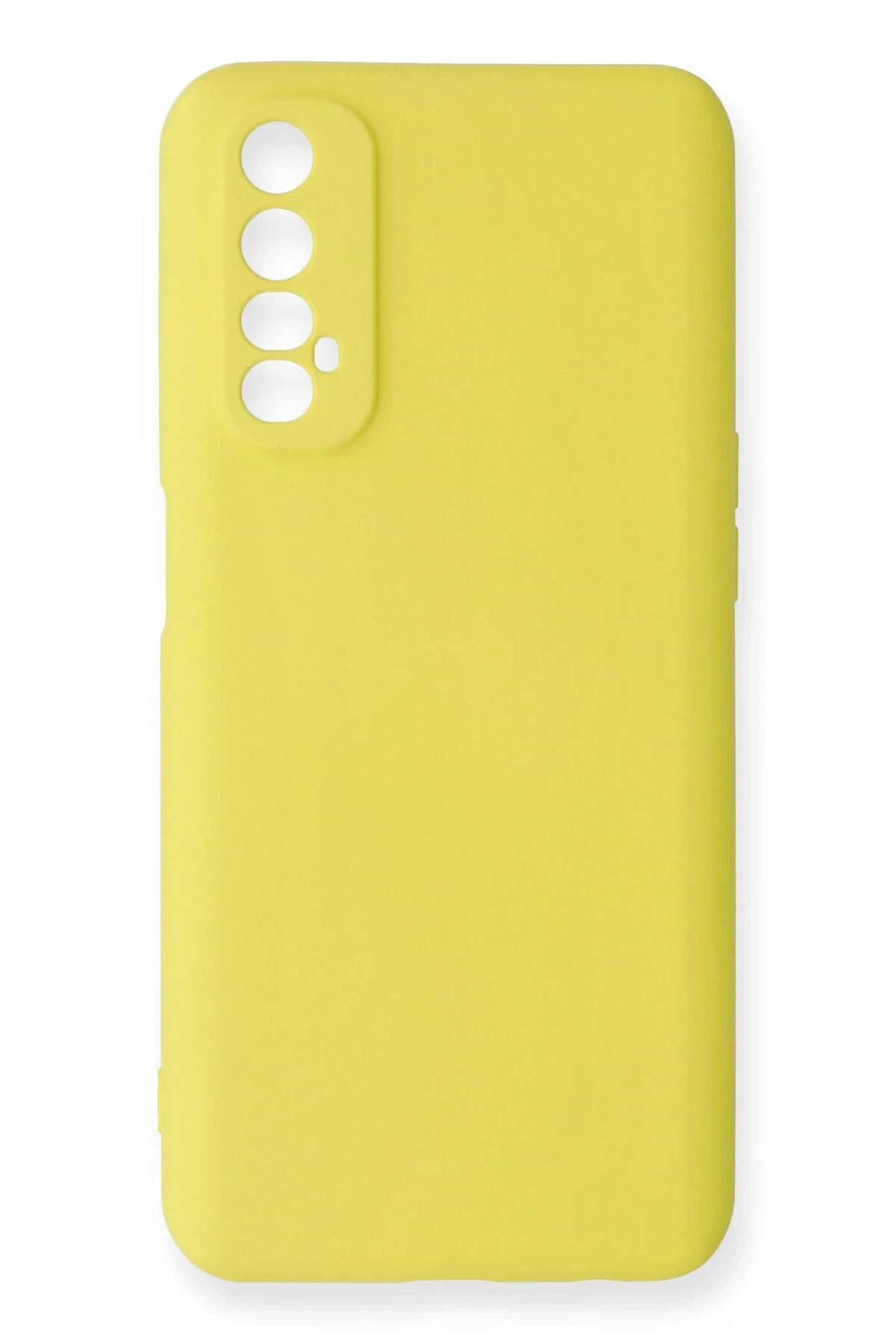 NewFace Realme 7 Kılıf Nano içi Kadife Silikon - Sarı HNZRN