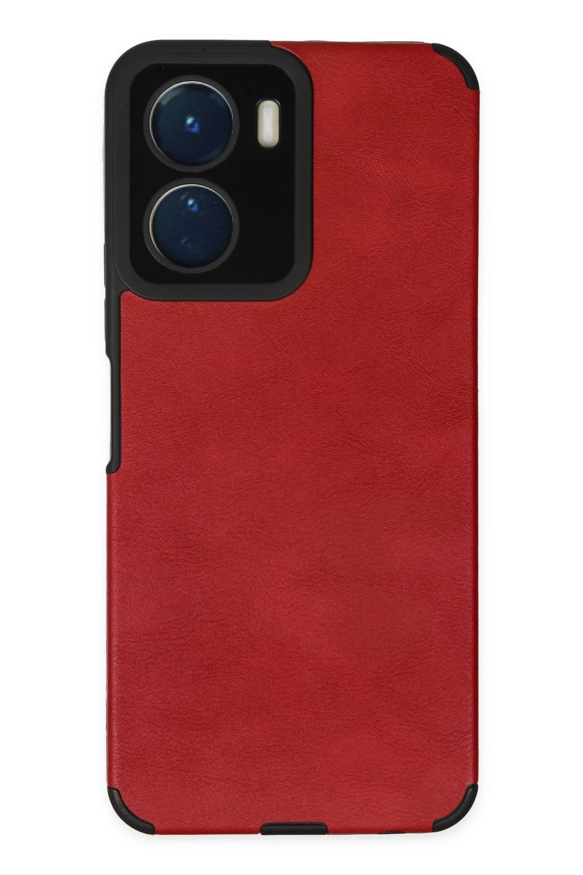 NewFace Vivo Y16 Kılıf Loop Deri Silikon - Kırmızı FERRG