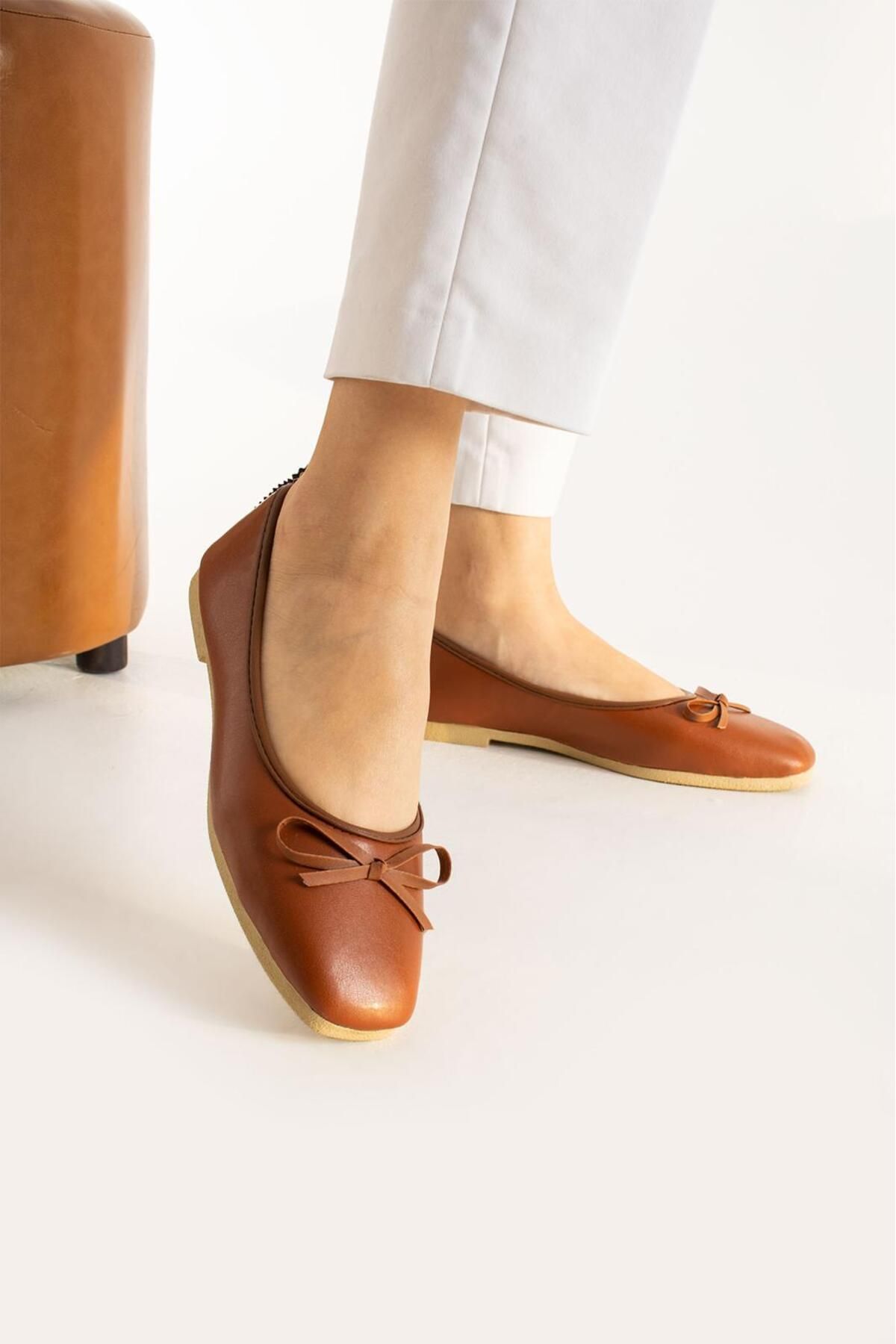 Sanart Shop Moda Fiyonklu Kadın Babet