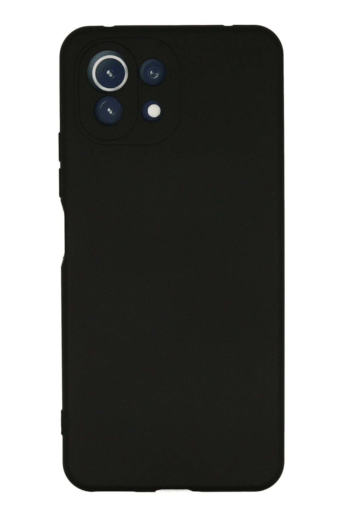 NewFace Xiaomi Mİ 11 Lite Kılıf Nano içi Kadife Silikon - Siyah NRMSA