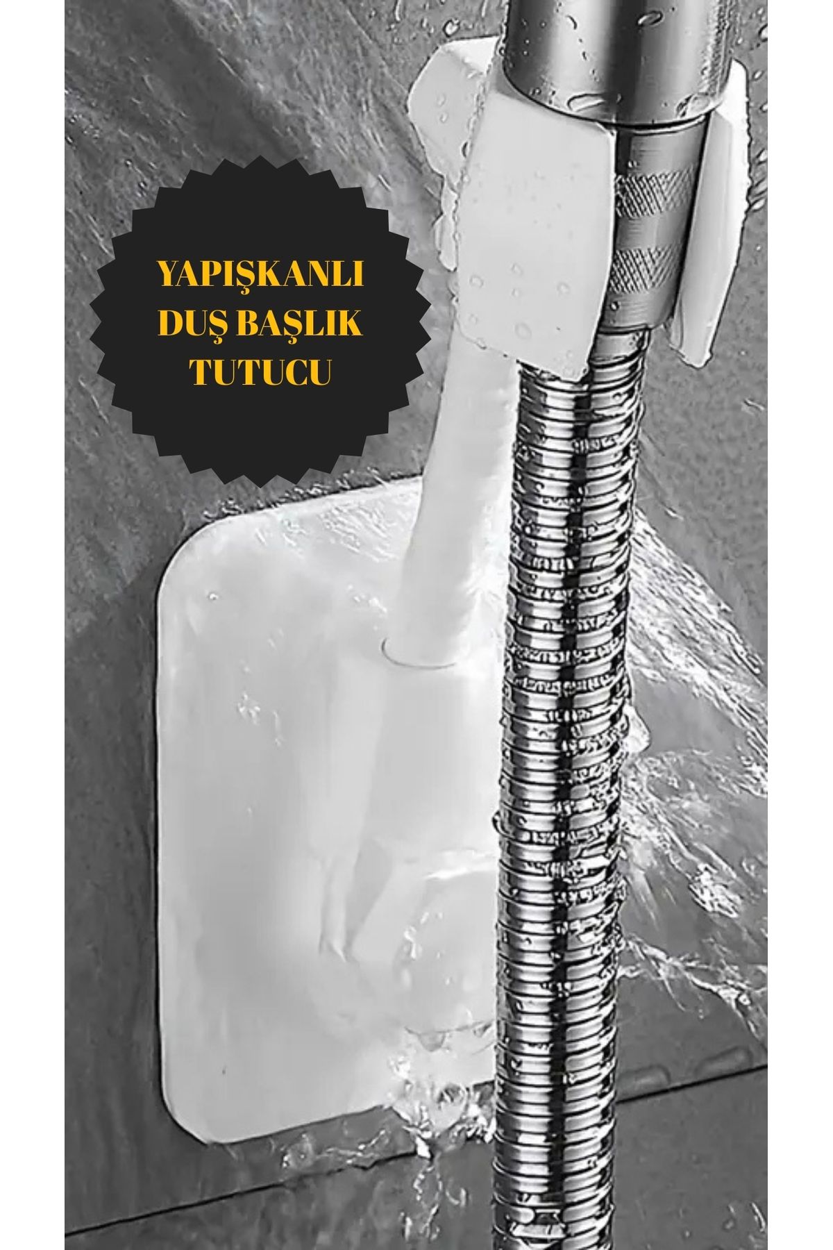 bluvex Duş Başlık Tutucu, Yapışkanlı Duş Başlıkğı Tutucu,Banyo Aksesuvar, Karavan Duş Başlığı Tutucu
