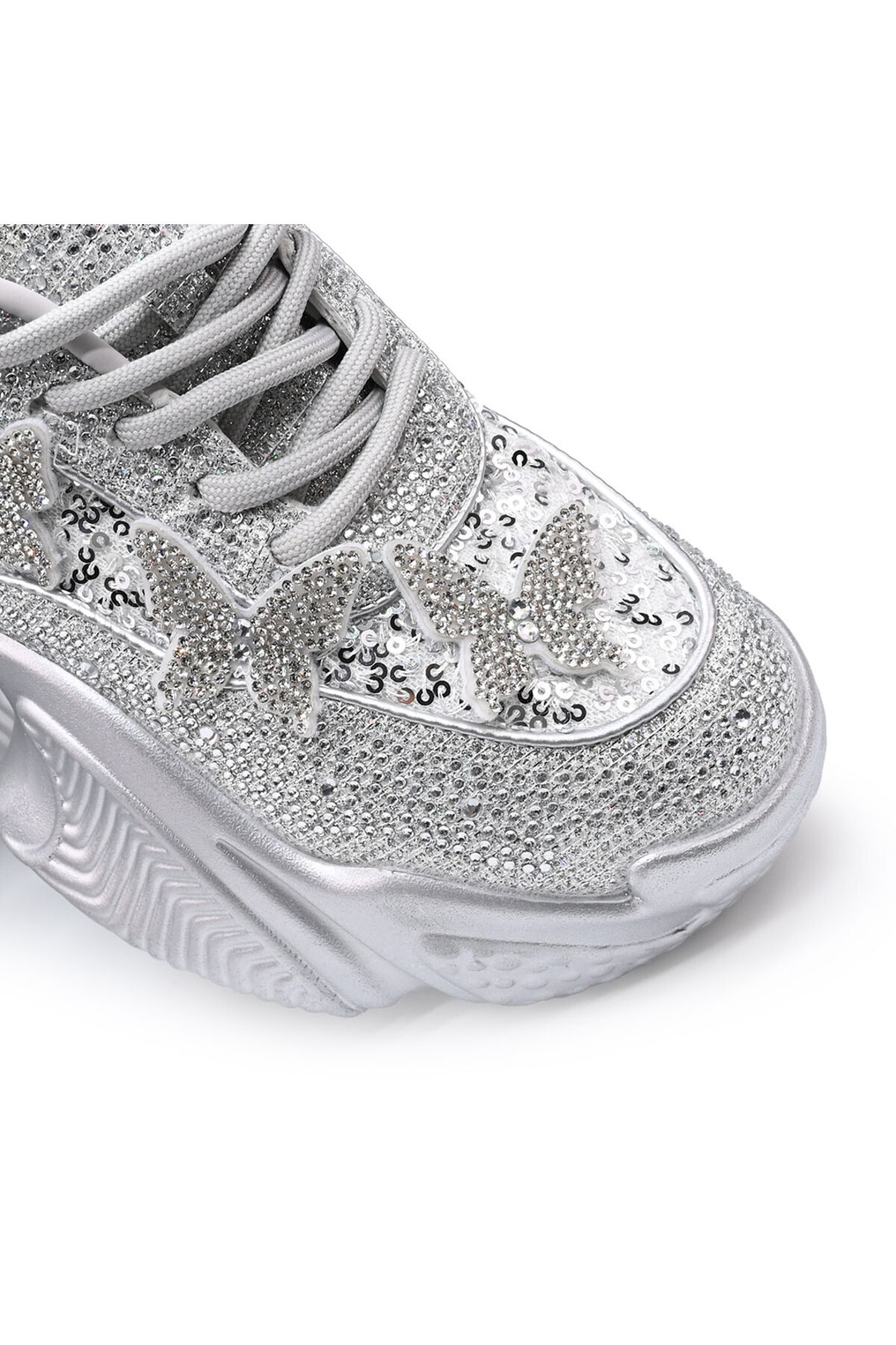 Tmall-Women's Sports Shoes, Suede, D1382, Silver 3