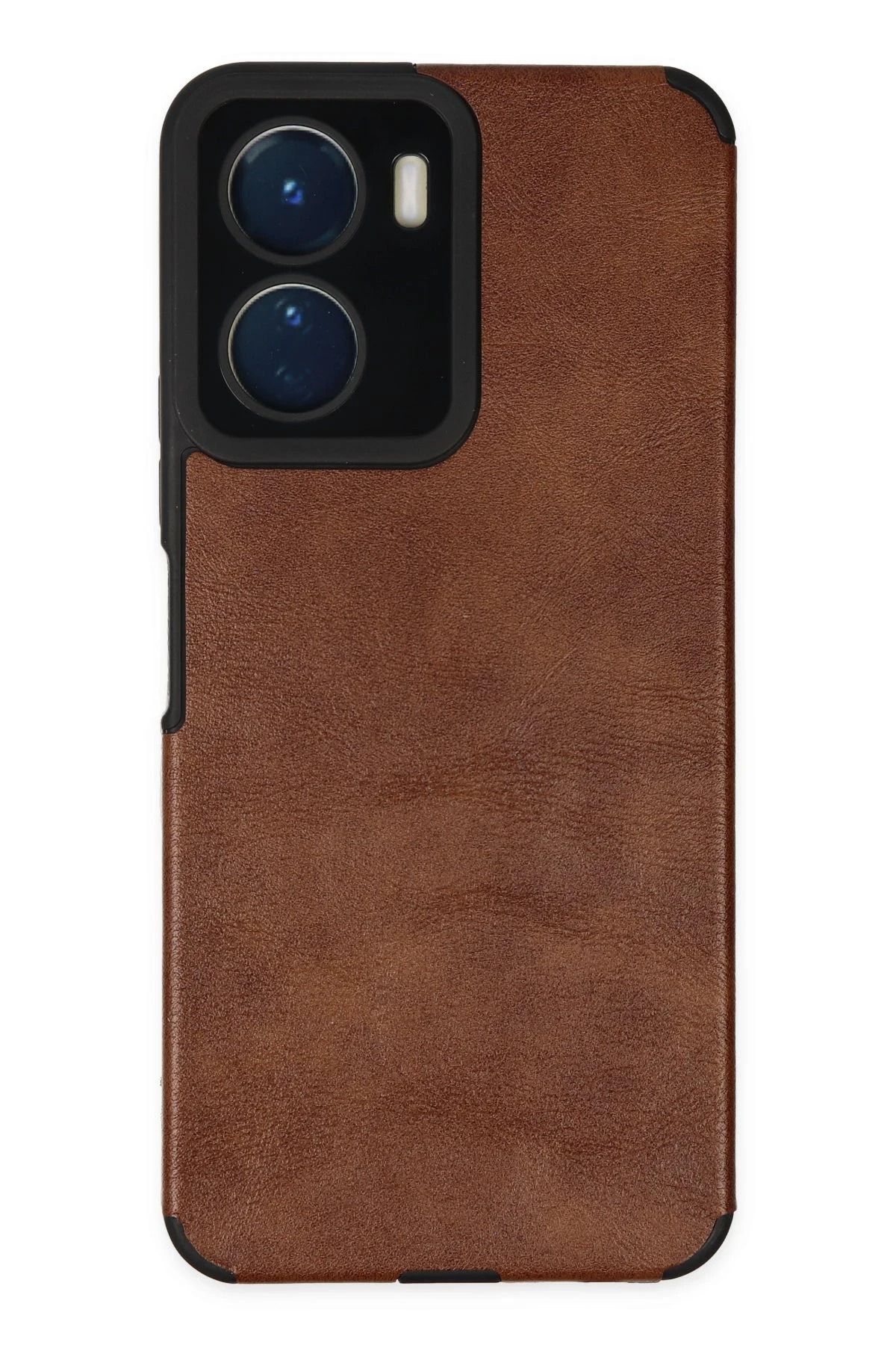 NewFace Vivo Y16 Kılıf Loop Deri Silikon - Kahverengi JOJUA
