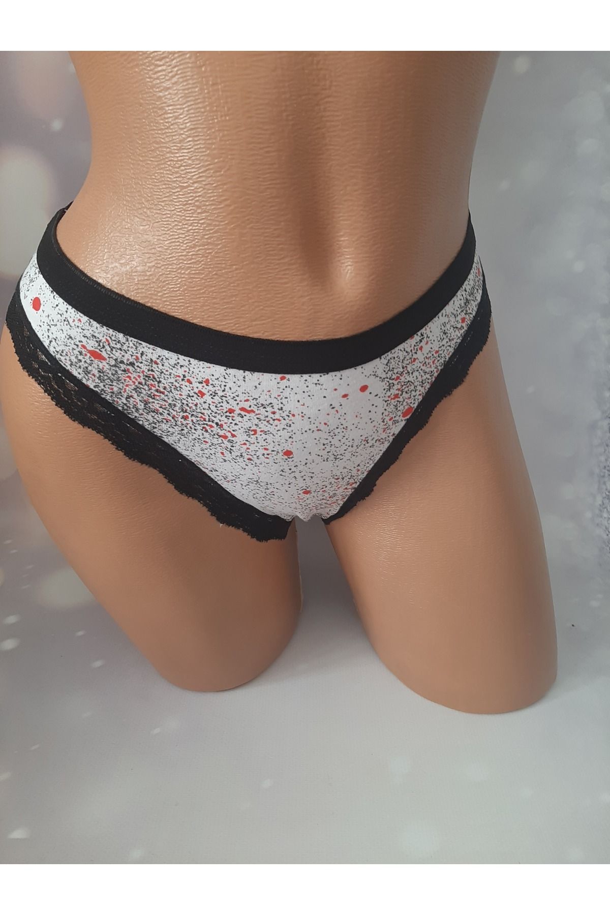 Butik Siyah kenarları dantelli beli lastikli tutku leona kadın rahat kullanışlı külot