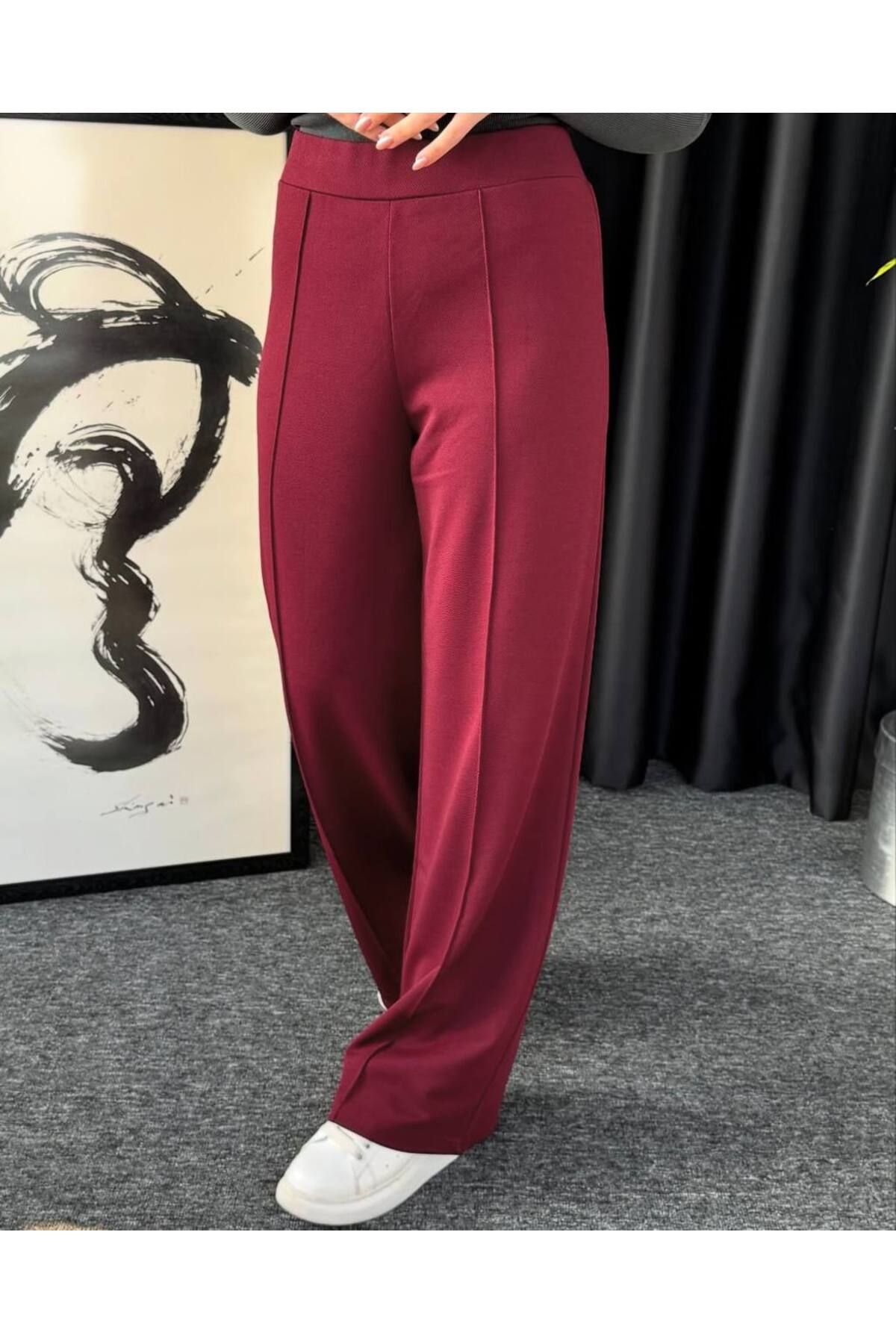 VOGUEMET ✅ Kadın Çımalı Pantolon - Beli Lastikli, Günlük Kullanım İçin İdeal
