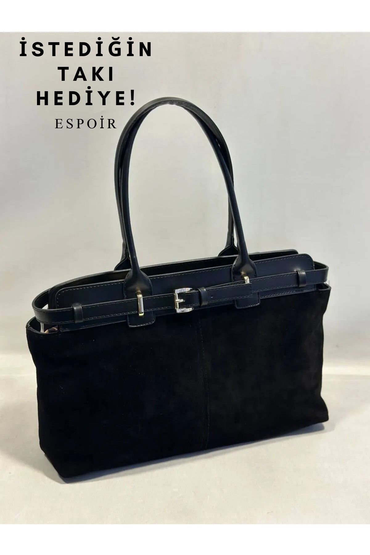 ESPOIR ACCESSORIES Süet Deri Auroria Çanta