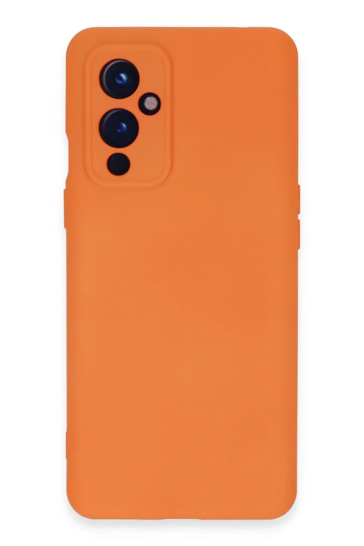 NewFace One Plus 9 uyumlu Kılıf Nano içi Kadife Silikon - Turuncu INSLM
