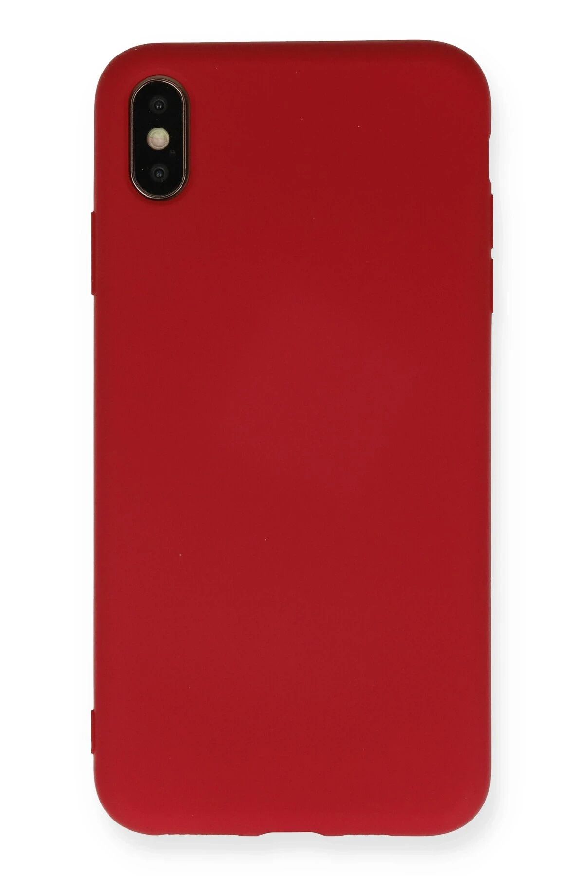 NewFace iPhone XS Max Kılıf Nano içi Kadife Silikon - Kırmızı FLKRY