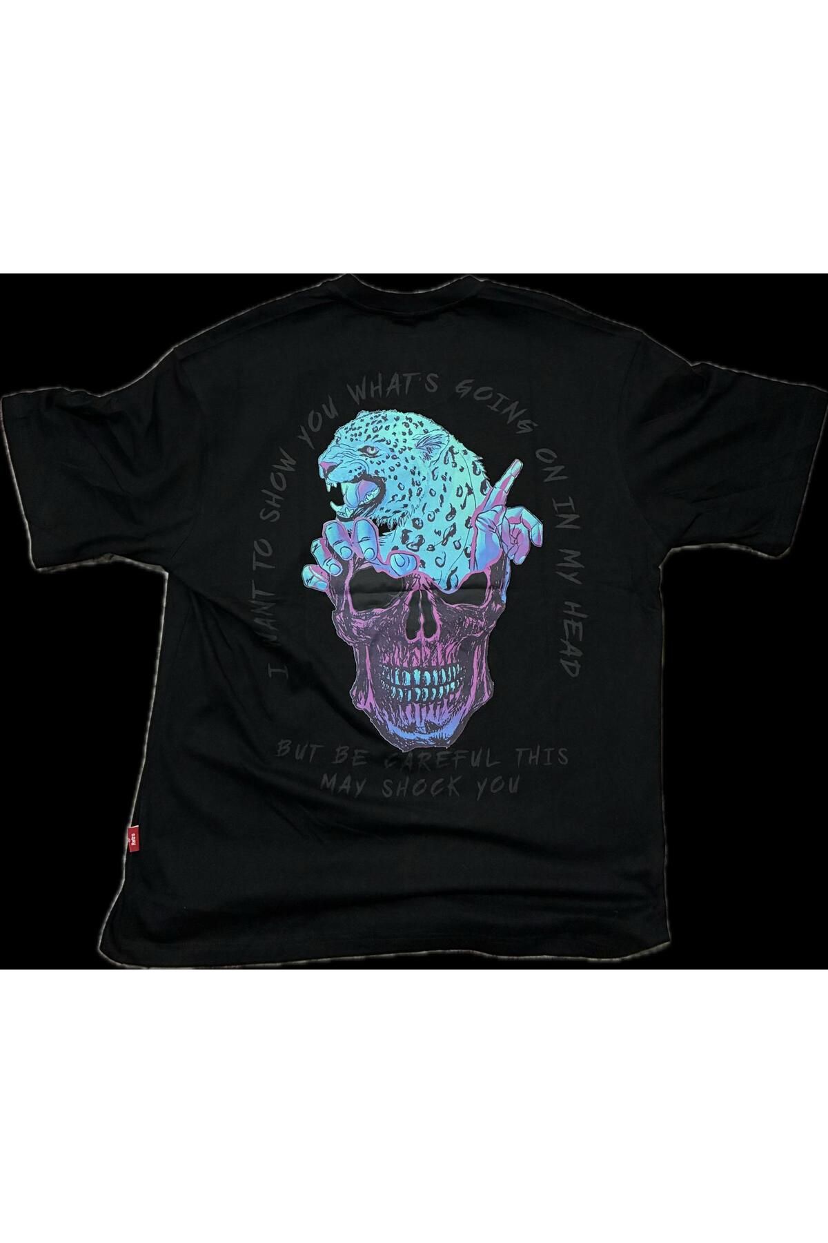 Retro t-shirt bisiklet yaka ön arka baskılı %cotton