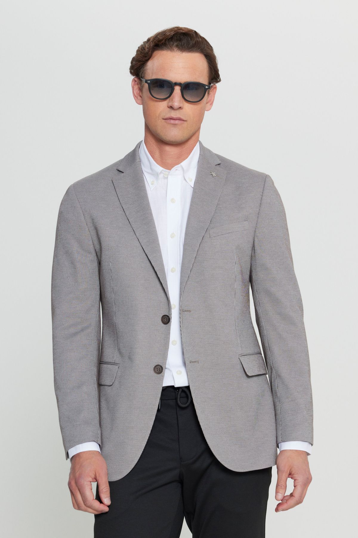 ALTINYILDIZ CLASSICS Altınyıldız ACE004252056 Vizon Erkek Astarsız Slim Fit Ceket