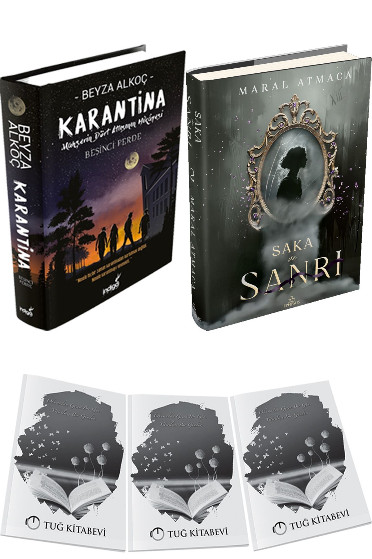 İndigo Kitap Karantina 5 Ciltli ve Saka ve Sanrı 2 Ciltli + Hediyeli