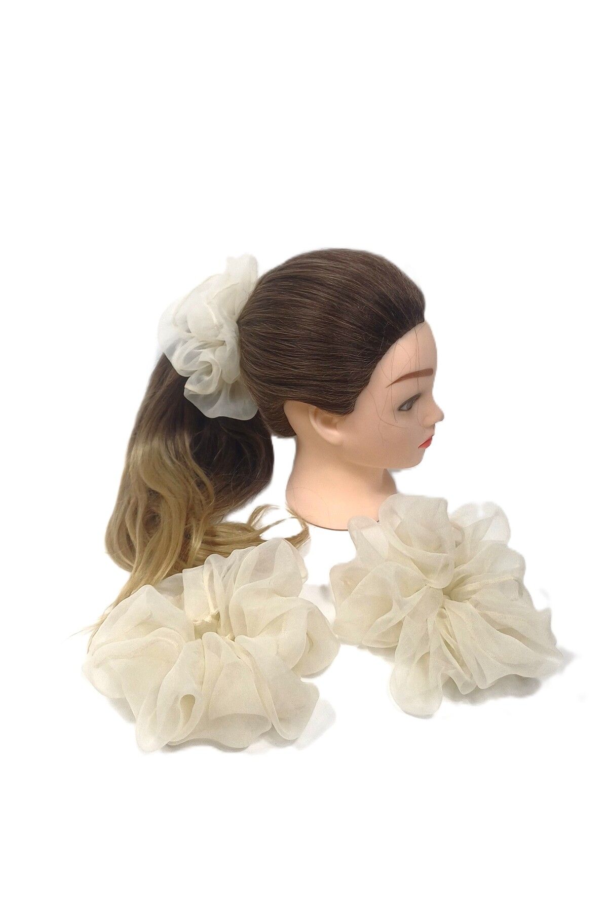 SYAZE Büyük Organze Scrunchie - Yumuşak Dokulu Saç Tokası