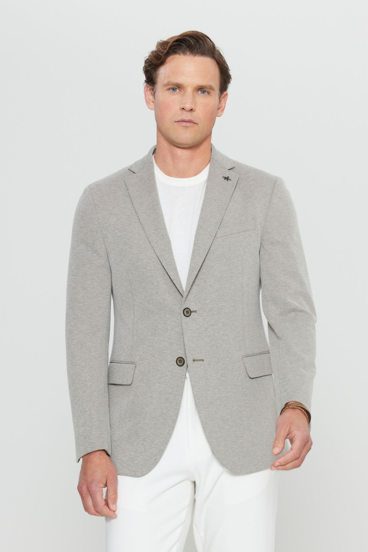 ALTINYILDIZ CLASSICS Altınyıldız ACE004252057 Haki Erkek Astarsız Slim Fit Ceket