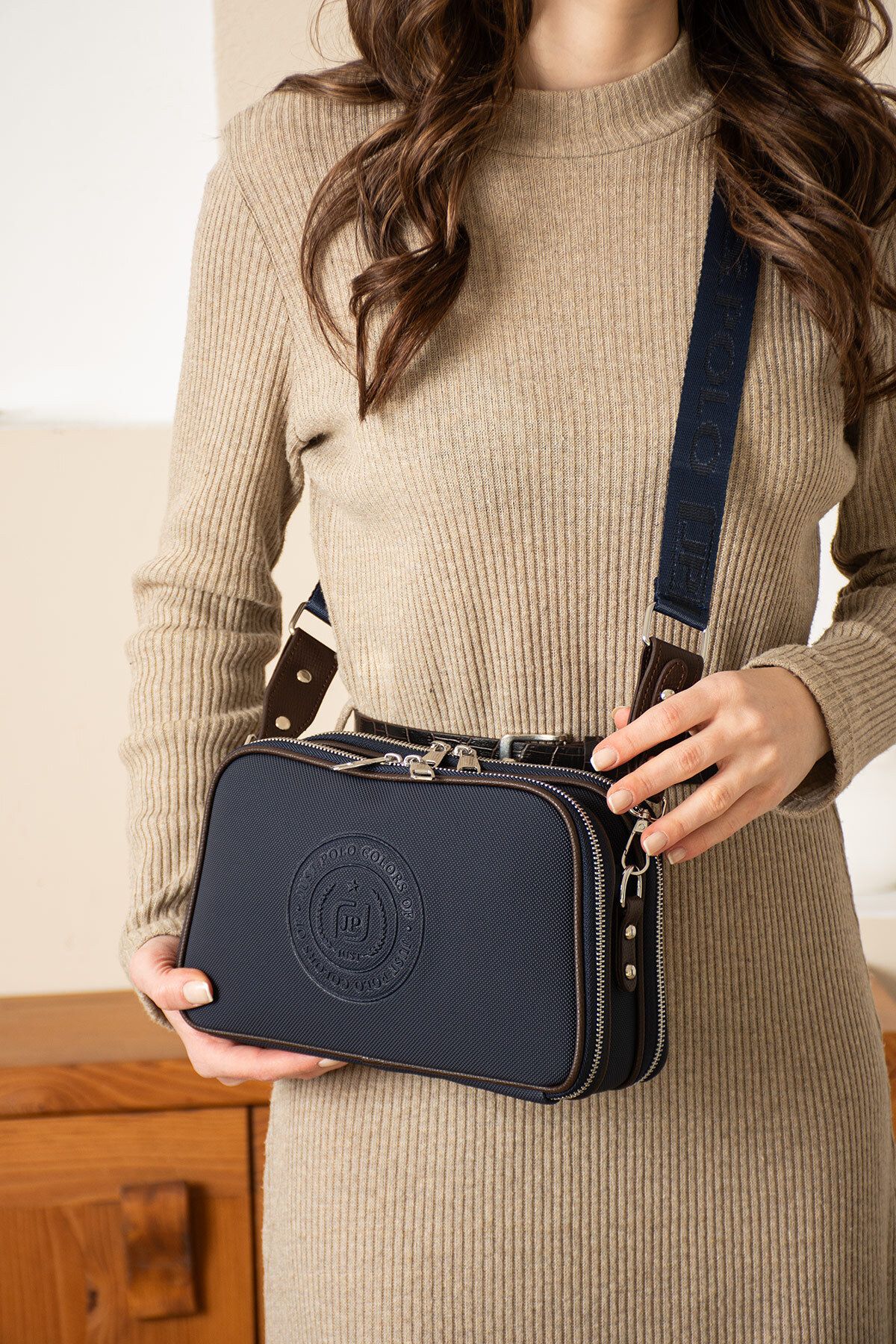Babydoll Bag Kadın 3 Bölmeli Çapraz Askılı Çanta