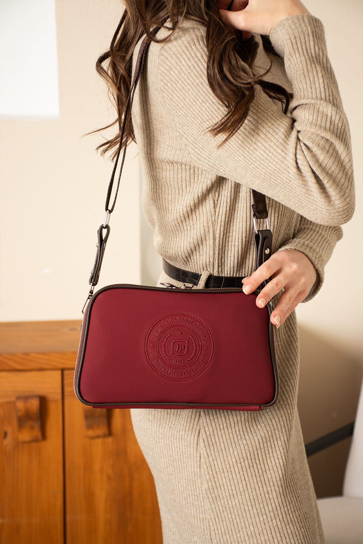 Babydoll Bag Kadın 3 Bölmeli Çapraz Askılı Çanta