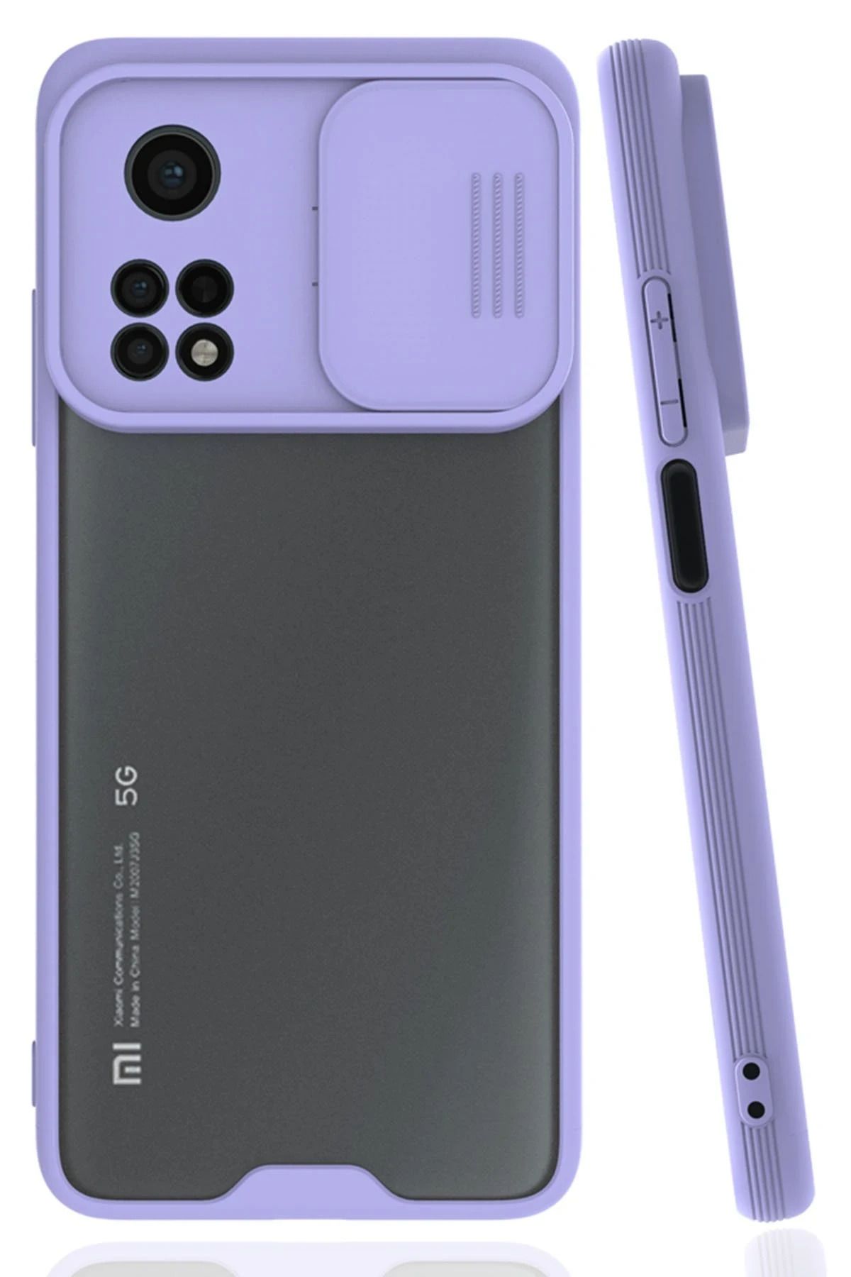 NewFace Xiaomi Mi 10T Pro Kılıf Platin Kamera Koruma Silikon - Lila NRMSA