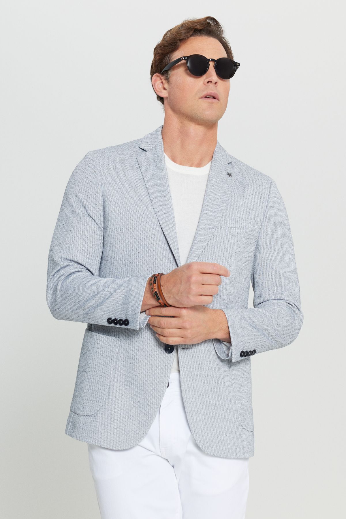 ALTINYILDIZ CLASSICS Altınyıldız ACE004252054 İndigo Erkek Astarsız Slim Fit Ceket