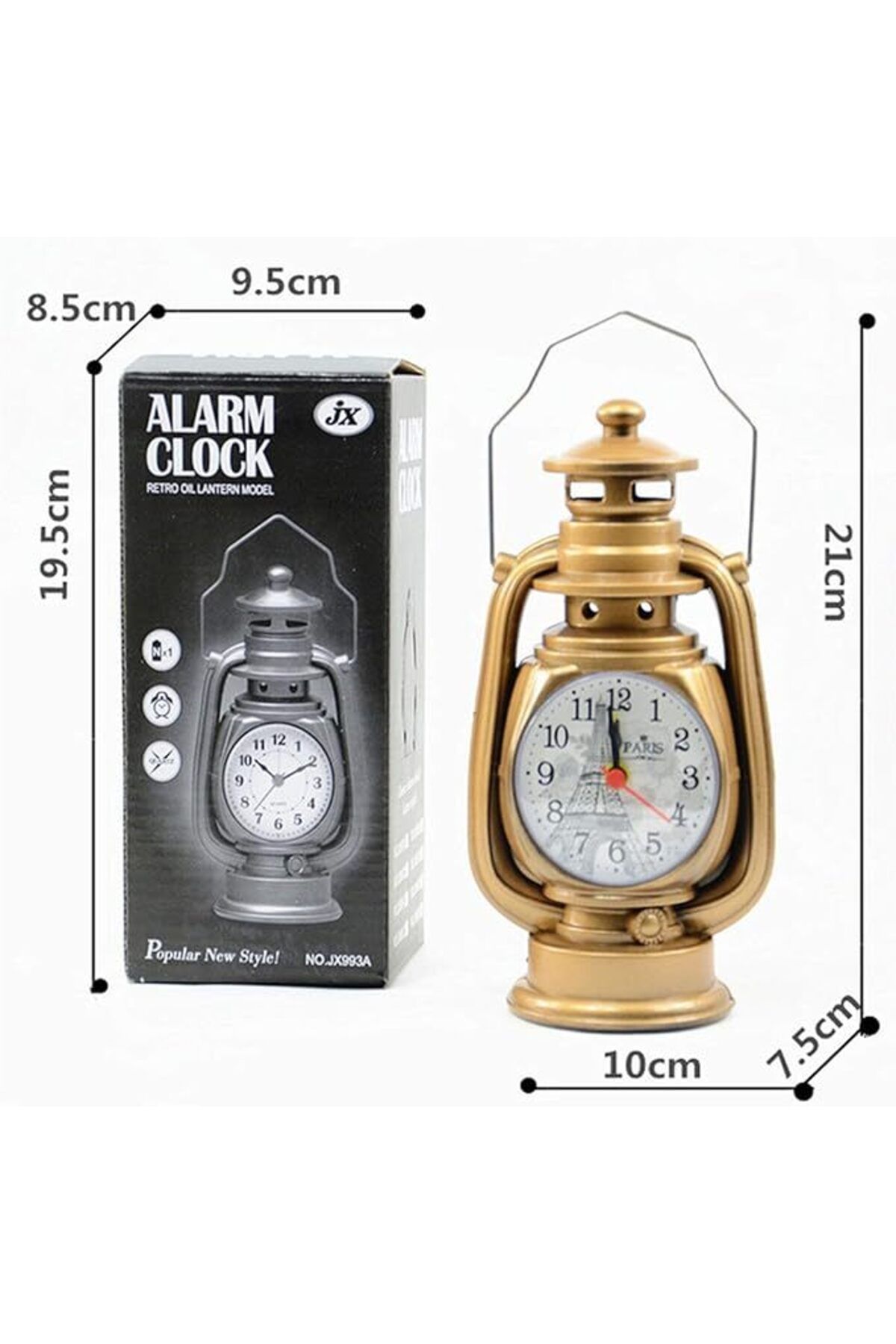 Emperium GAZ LAMBA MODEL ALARM MASA ÇALAR SAAT (5122)