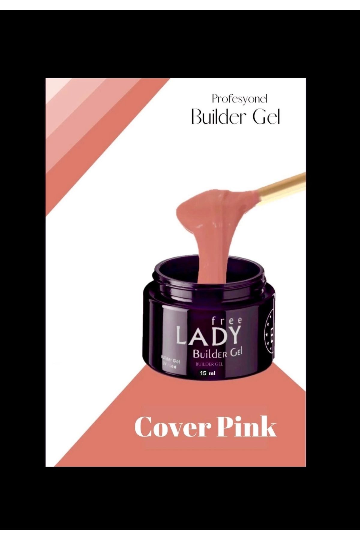 FREELADY Premium Protez Tırnak jeli Cover Pink - 15ml Uv/led