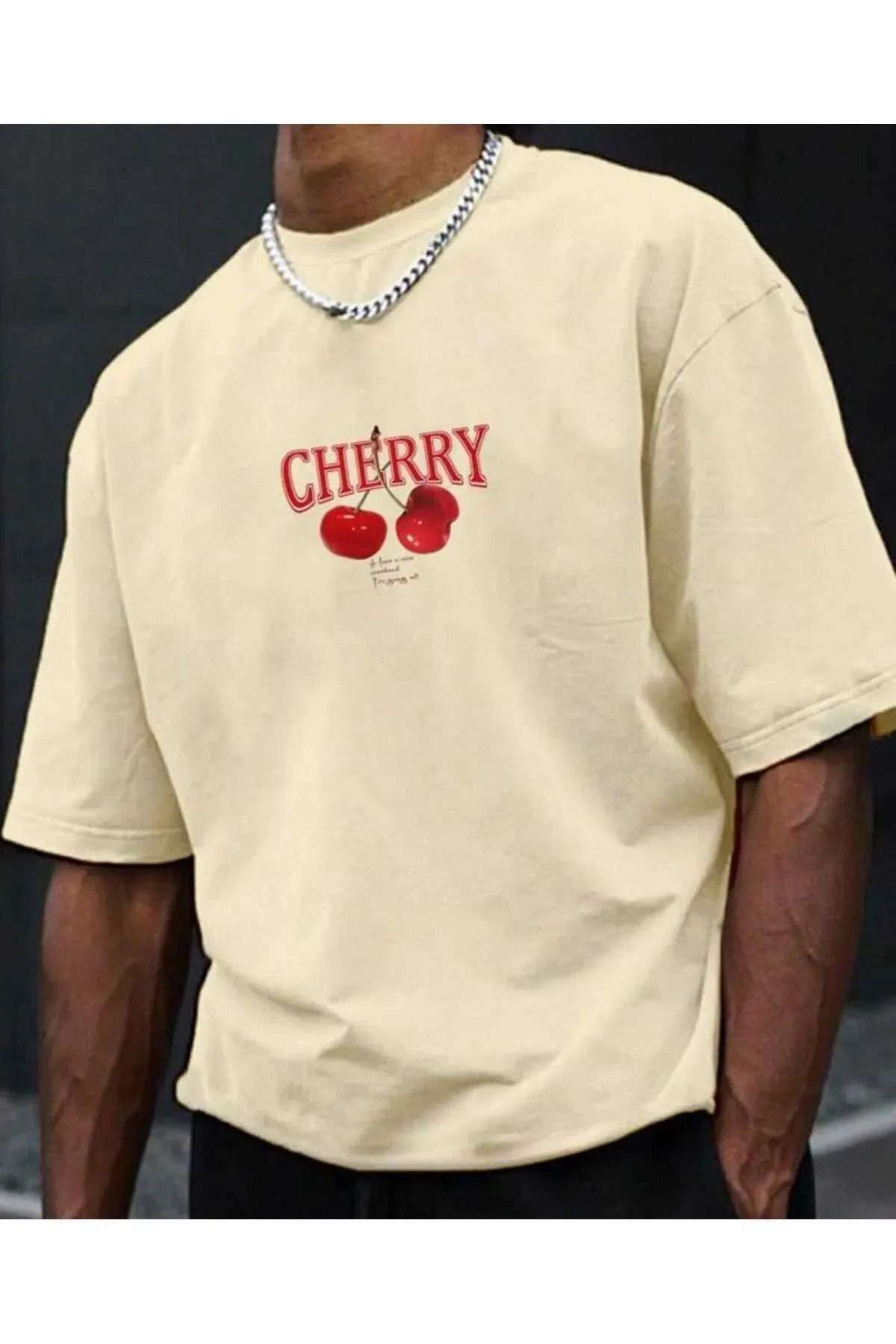 FeaR LeeS Cherry Red Bomb Oversize Unisex Trend Tshirt
