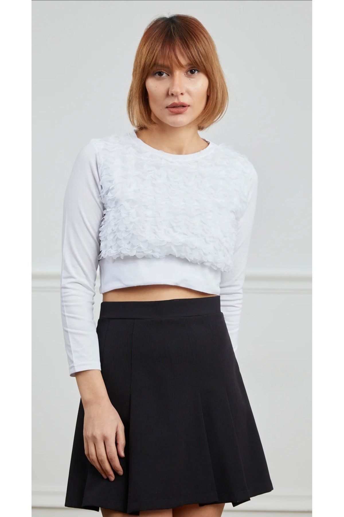 shop Tül Detaylı Bluz
