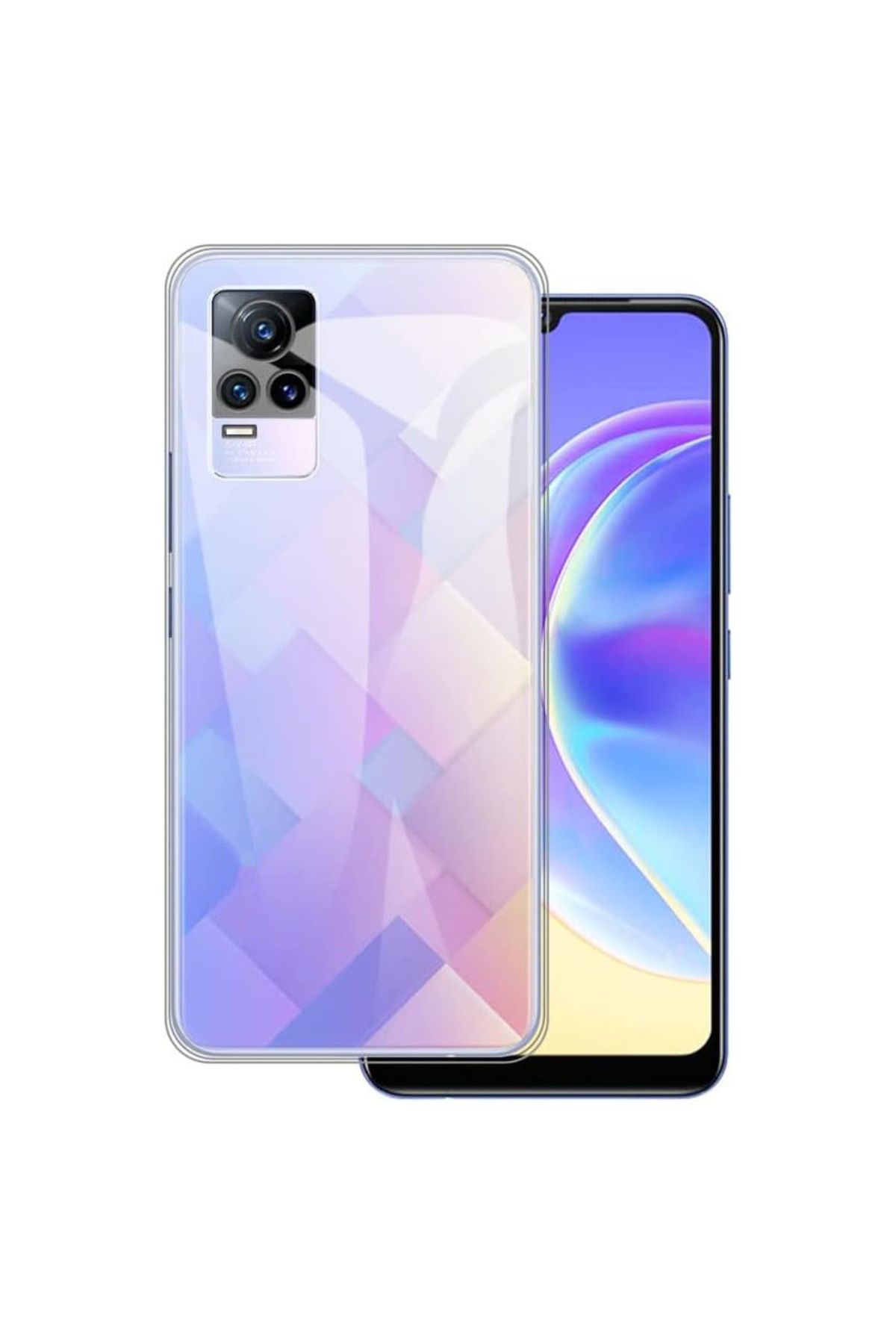 CaseWorld Vivo V21E ile Uyumlu Kapak Kamera Korumalı Süper Silikon Şeffaf Kılıf