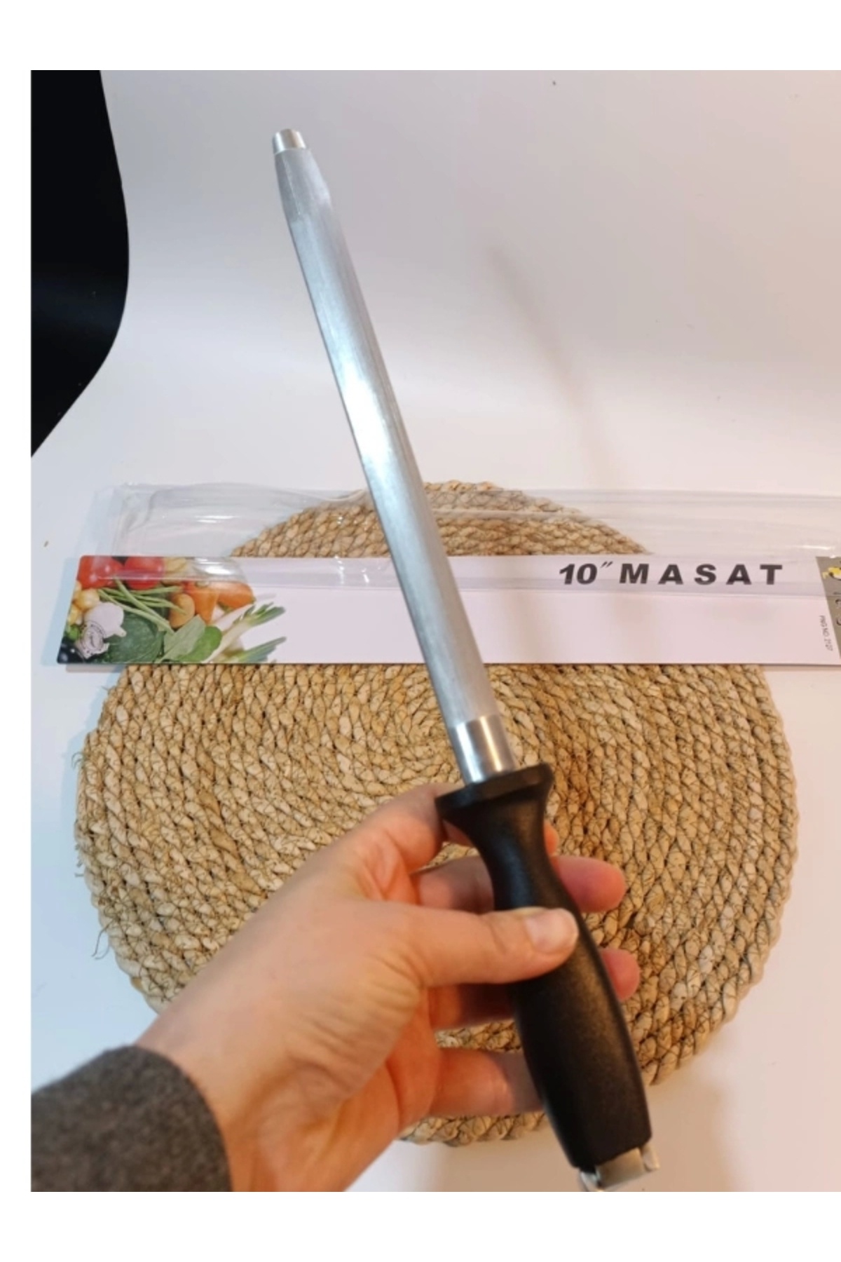 Bileyici 10'luk Masat Bıçak Satır Zırh Bileme Mutfak Bıçak Seti Bileme Solingen Germany 40cm